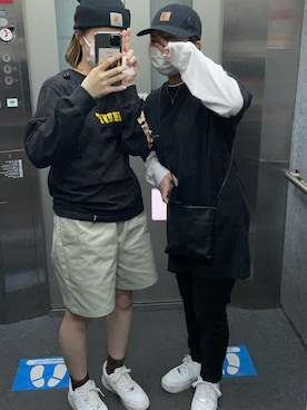 「Carhartt（カーハート）のカーハート ストラップバックキャップ ODESSA  CHARHARTT（キャップ）」を使った、MEさん（レディース・155cm）の春コーディネート