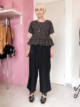 「Un-Demi（アンドゥミ）のアイテム」を使った、アキコさん（レディース・163cm）の夏コーディネート