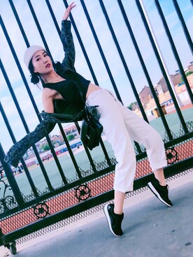 「ONLY（オンリー）のアイテム（パンツ）」を使った、MC babybearさん（レディース・165cm）の春コーディネート