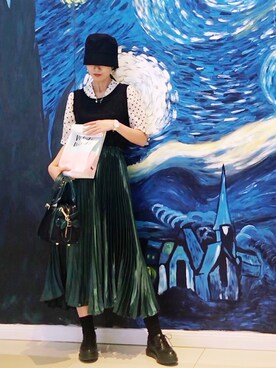 「knit vest」｜MC babybearさん（レディース・165cm）の秋コーディネート