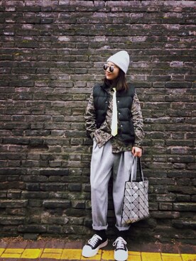 「necktie」｜MC babybearさん（レディース・165cm）の冬コーディネート
