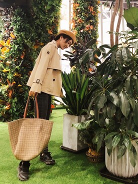 「khaki」｜「アイテム（パンツ）」を使った、MC babybearさん（レディース・165cm）の春コーディネート