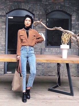 「ankle boots」｜MC babybearさん（レディース・165cm）の春コーディネート