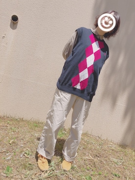 「e.r.g*（イーアールジー）のアイテム（パンツ）」を使った、ナポレオンはサンタさんさん（レディース・148cm）の春コーディネート