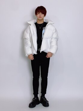 「G.O.C（ジーオーシー）のアイテム（ダウンジャケット/コート）」を使った、そら太郎さん（メンズ・181cm）の冬コーディネート