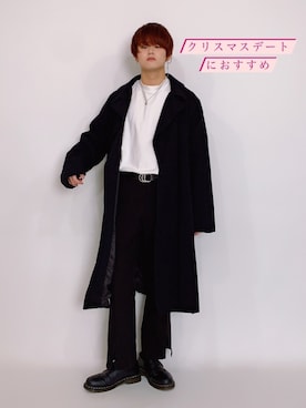 「INTER FACTORY（インターファクトリー）のWEARISTA tai × INTER FACTORY　パーツレスオーバーサイズトレンチコート（トレンチコート）」を使った、そら太郎さん（メンズ・181cm）の冬コーディネート