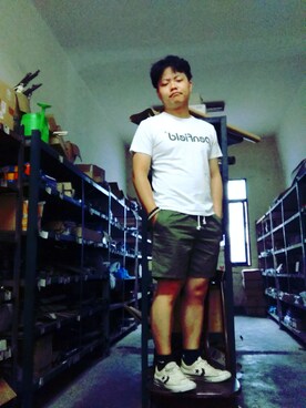 「PENFIELD USA（ペンフィールドユーエスエー）のアイテム（Tシャツ/カットソー）」を使った、TCRさん（メンズ・170cm）の夏コーディネート