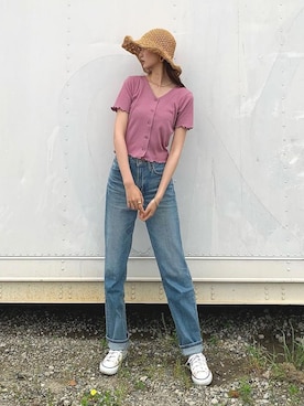 「UNKNOWN.（アンノウン）のアイテム（リング）」を使った、amiさん（レディース・167cm）の夏コーディネート