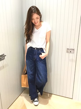 「SOFFITTO（ソフィット）のアイテム」を使った、さくらさん（レディース・165cm）の夏コーディネート