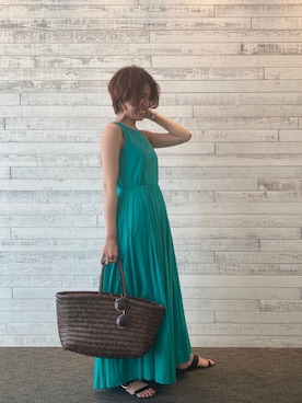 「Rouge vif（ルージュヴィフ）のアイテム（アクセサリー）」を使った、ひろぴーさん（レディース・163cm）の夏コーディネート