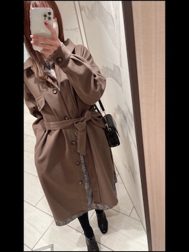 「GORGE（ゴージ）のアイテム（ジャケット/アウター）」を使った、sachi さん（レディース・162cm）の冬コーディネート