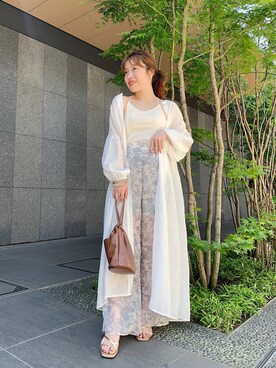 「Chico（チコ）のアイテム（シャツワンピース）」を使った、rio.kawamotoさん（レディース・152cm）の春コーディネート