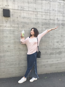 「原宿」｜「アイテム（オールインワン・サロペット）」を使った、♢tanusT♢さん（レディース・165cm）の春コーディネート
