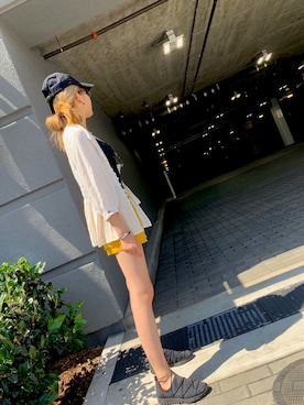 「MUJI」｜「アイテム（アクセサリー）」を使った、カシーさん（レディース・170cm）の秋コーディネート