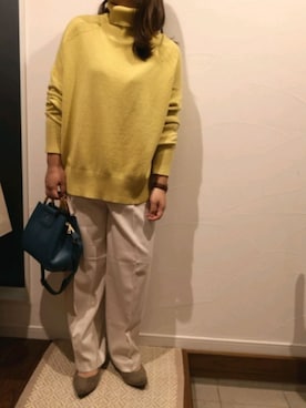 「passage mignon/flaneur（パサージュミニョンフラヌール）のアイテム（バッグ）」を使った、ひよさん（レディース・159cm）の冬コーディネート