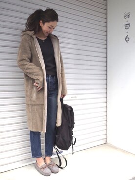 「リバーシブル」｜「アイテム（モカシン/デッキシューズ）」を使った、Ameri★さん（レディース・164cm）の秋コーディネート