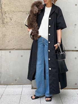 「トングサンダル」｜「アイテム（シャツワンピース）」を使った、Ameri★さん（レディース・164cm）の春コーディネート