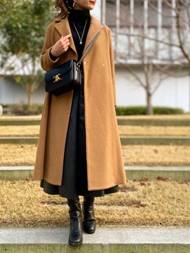 「UNITED ARROWS（ユナイテッドアローズ）のUWSC バイアス タートルネック ニット 18AW†（ニット/セーター）」を使った、Ameri★さん（レディース・164cm）の冬コーディネート