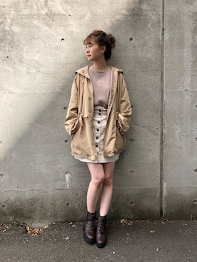 「nice claup」｜「アイテム（その他アウター）」を使った、Megumi❤︎さん（レディース・165cm）の秋コーディネート