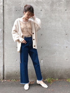 「one after another NICE CLAUP（ワンアフターアナザーナイスクラップ）のアイテム（タンクトップ）」を使った、Megumi❤︎さん（レディース・165cm）の冬コーディネート