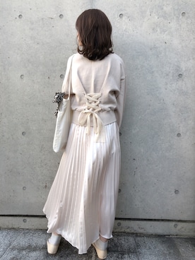 「H&M（エイチ・アンド・エム）のアイテム（バレエシューズ）」を使った、Megumi❤︎さん（レディース・165cm）の冬コーディネート