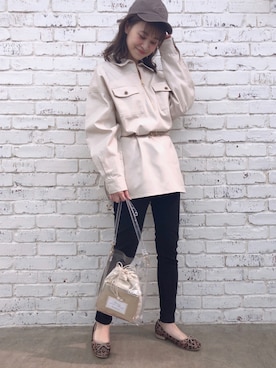 「nice claup」｜「アイテム（キャップ）」を使った、Megumi❤︎さん（レディース・165cm）の春コーディネート