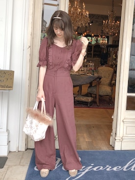 「nice claup」｜「アイテム（サロペット/オーバーオール）」を使った、Megumi❤︎さん（レディース・165cm）の夏コーディネート