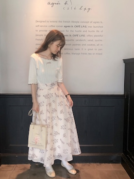 「H&M（エイチ・アンド・エム）のアイテム（バレエシューズ）」を使った、Megumi❤︎さん（レディース・165cm）の夏コーディネート