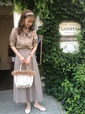 「H&M（エイチ・アンド・エム）のアイテム（バレエシューズ）」を使った、Megumi❤︎さん（レディース・165cm）の夏コーディネート