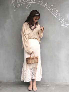 「H&M（エイチ・アンド・エム）のアイテム（バレエシューズ）」を使った、Megumi❤︎さん（レディース・165cm）の夏コーディネート