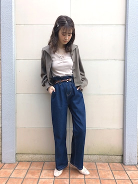 「H&M（エイチ・アンド・エム）のアイテム（バレエシューズ）」を使った、Megumi❤︎さん（レディース・165cm）の夏コーディネート