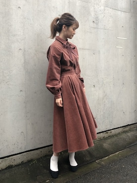 「H&M（エイチ・アンド・エム）のアイテム（バレエシューズ）」を使った、Megumi❤︎さん（レディース・165cm）の秋コーディネート