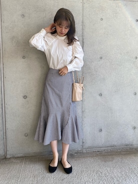 「H&M（エイチ・アンド・エム）のアイテム（バレエシューズ）」を使った、Megumi❤︎さん（レディース・165cm）の冬コーディネート