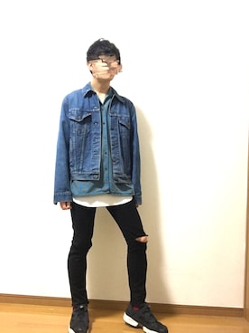 「RAGEBLUE（レイジブルー）のアイテム（アンサンブル）」を使った、べー。さん（メンズ・171cm）の秋コーディネート