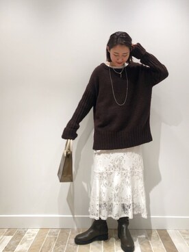 「mystic（ミスティック）のLara Small ball necklece（ネックレス）」を使った、iwagashira Natsumiさん（レディース・168cm）の秋コーディネート
