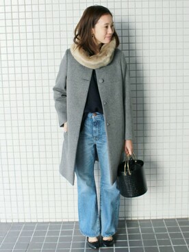 「SLOBE IENA」｜Sallyさん（レディース・162cm）の冬コーディネート