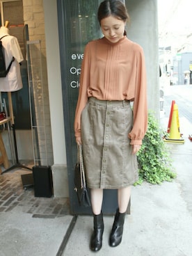 「SLOBE IENA」｜Sallyさん（レディース・162cm）の秋コーディネート