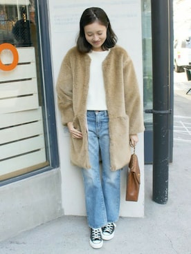 「SLOBE IENA」｜Sallyさん（レディース・162cm）の秋コーディネート