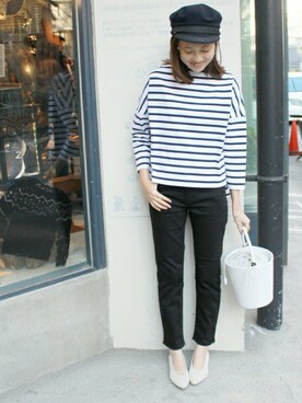 「SLOBE IENA（スローブイエナ）のアイテム（帽子）」を使った、Sallyさん（レディース・162cm）の冬コーディネート