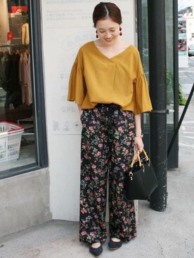 「SLOBE IENA（スローブイエナ）のアイテム（その他シューズ）」を使った、Sallyさん（レディース・162cm）の夏コーディネート