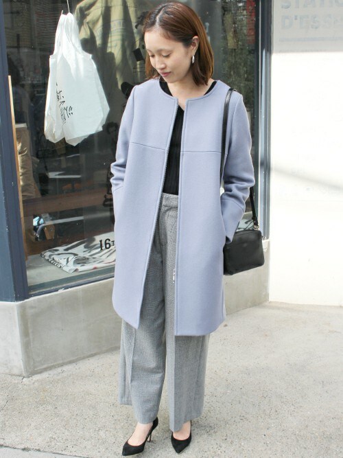 SLOBE IENA - こゆき♪PORTLAND ノーカラージップコート SLOBE IENA（スローブイエナ）の「PORTLAND ノーカラージップコート