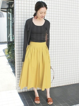 「SLOBE IENA（スローブイエナ）のアイテム（アンサンブル）」を使った、Sallyさん（レディース・162cm）の春コーディネート