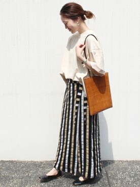 「SLOBE IENA（スローブイエナ）のアイテム（その他シューズ）」を使った、Sallyさん（レディース・162cm）の春コーディネート