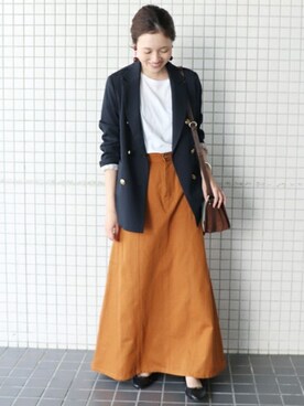 「定番」｜「アイテム（バレエシューズ）」を使った、Sallyさん（レディース・162cm）の秋コーディネート
