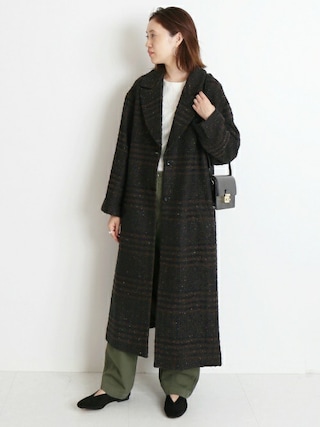 SLOBE IENA（スローブイエナ）の「チェックツィード ロングチェスター