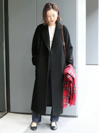 SLOBE IENA SUPER100シングルモッサロングコート T38 美品 SLOBE IENA