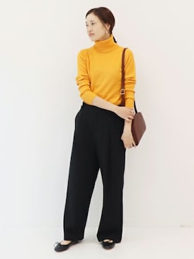 「定番」｜「アイテム（バレエシューズ）」を使った、Sallyさん（レディース・162cm）の秋コーディネート