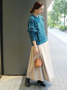 「KERRYWOOLENMILLS」｜Sallyさん（レディース・162cm）の冬コーディネート