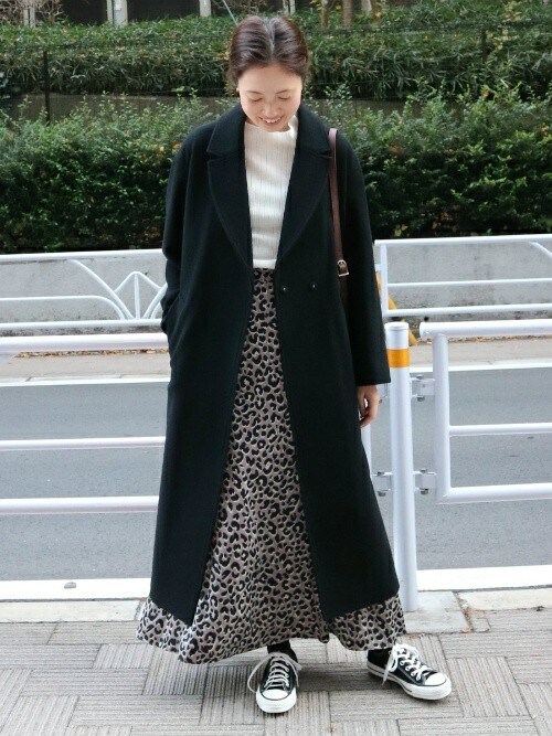 SLOBE IENA チェックロングピーコート SLOBE IENA（スローブイエナ）の「チェックロングピーコート