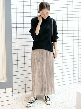 「スローブイエナ」｜「アイテム（財布/小物）」を使った、Sallyさん（レディース・162cm）の冬コーディネート